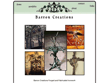 Tablet Screenshot of barroncreations.com